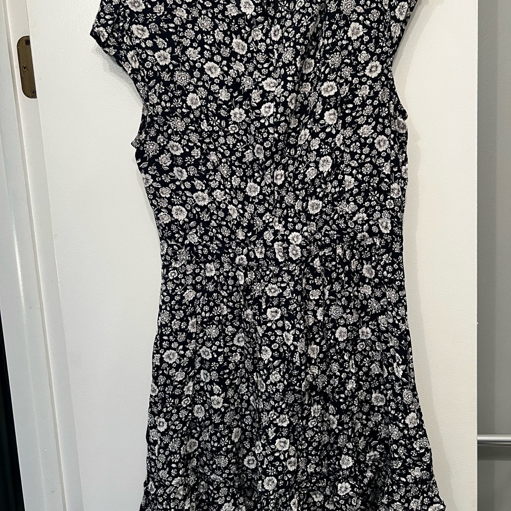 J. Crew Dark Blue and White Floral Mini Dress - Picture 6 of 7